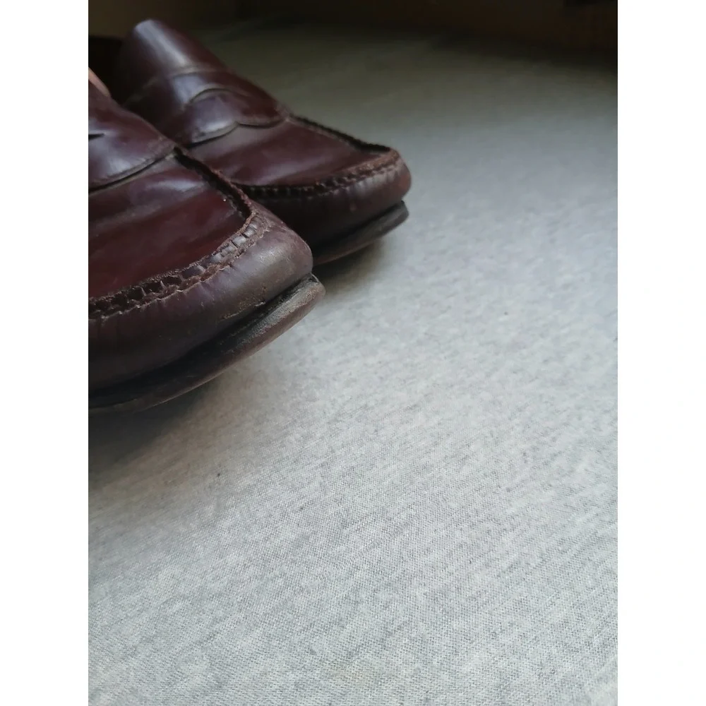 Bass Weejuns Mens 10.5 D Leather Oxblood Loafers Casual Work Dress Slip On